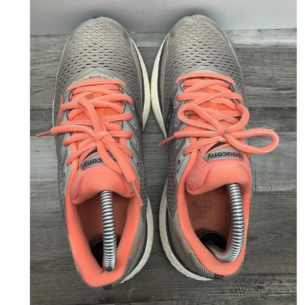 Saucony Triumph 18 Womens Running Shoes Gray Coral S10595-30 Size 7.5 PWRRUN+ - Picture 5 of 7